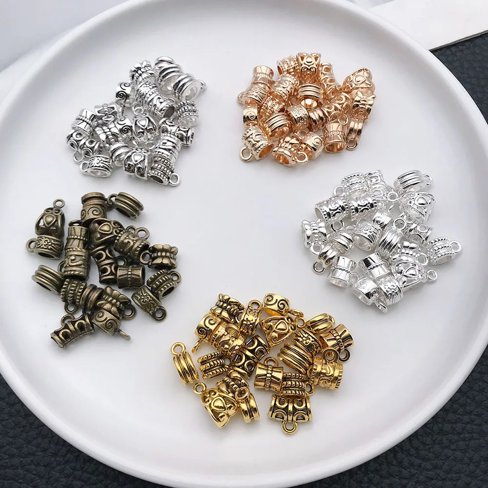20pcs/lot Antique Charm Pendants Clasps Connectors Bail Beads Clips Spacer Beads Pendant For Bracelet Necklace Jewelry Making