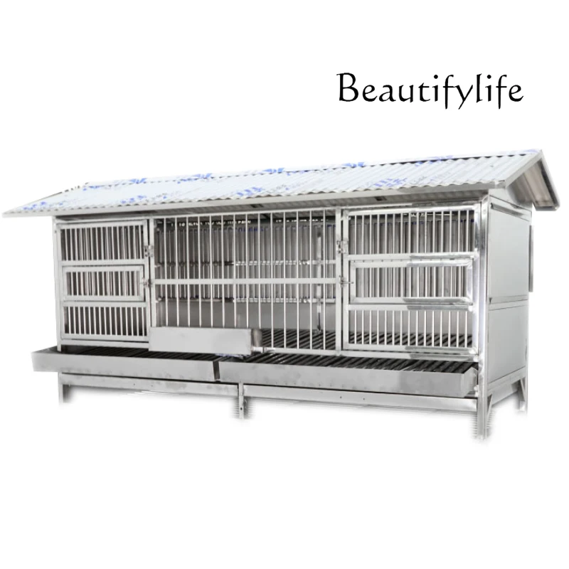 

Stainless steel chicken cage household outdoor extra large with toilet outdoor chicken cage anti-mouse automatic egg collection