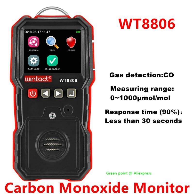 Monitor de monóxido de carbono WT8806 de 5 piezas, Sensor de Gas de alta calidad a prueba de explosiones, alta resistencia y tacto suave para uso Industrial