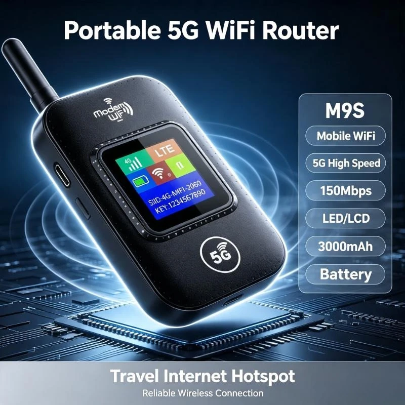 Wifi6 Accelerated Mobile Router With Sim Slot Provides Smooth Network Signal For Road Trip Team Multi-Person Internet Use