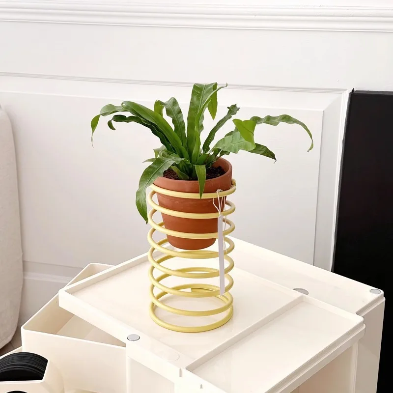 Spring Plant Stand for Home Decor Multiple Colors Elevated Aeration Flower Rack for Living Room Bedroom