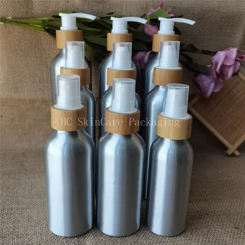 

whosesale round household spray aluminum bottle aluminum bottles packaging cosmetics lotion bottles，hand washing spress bottle