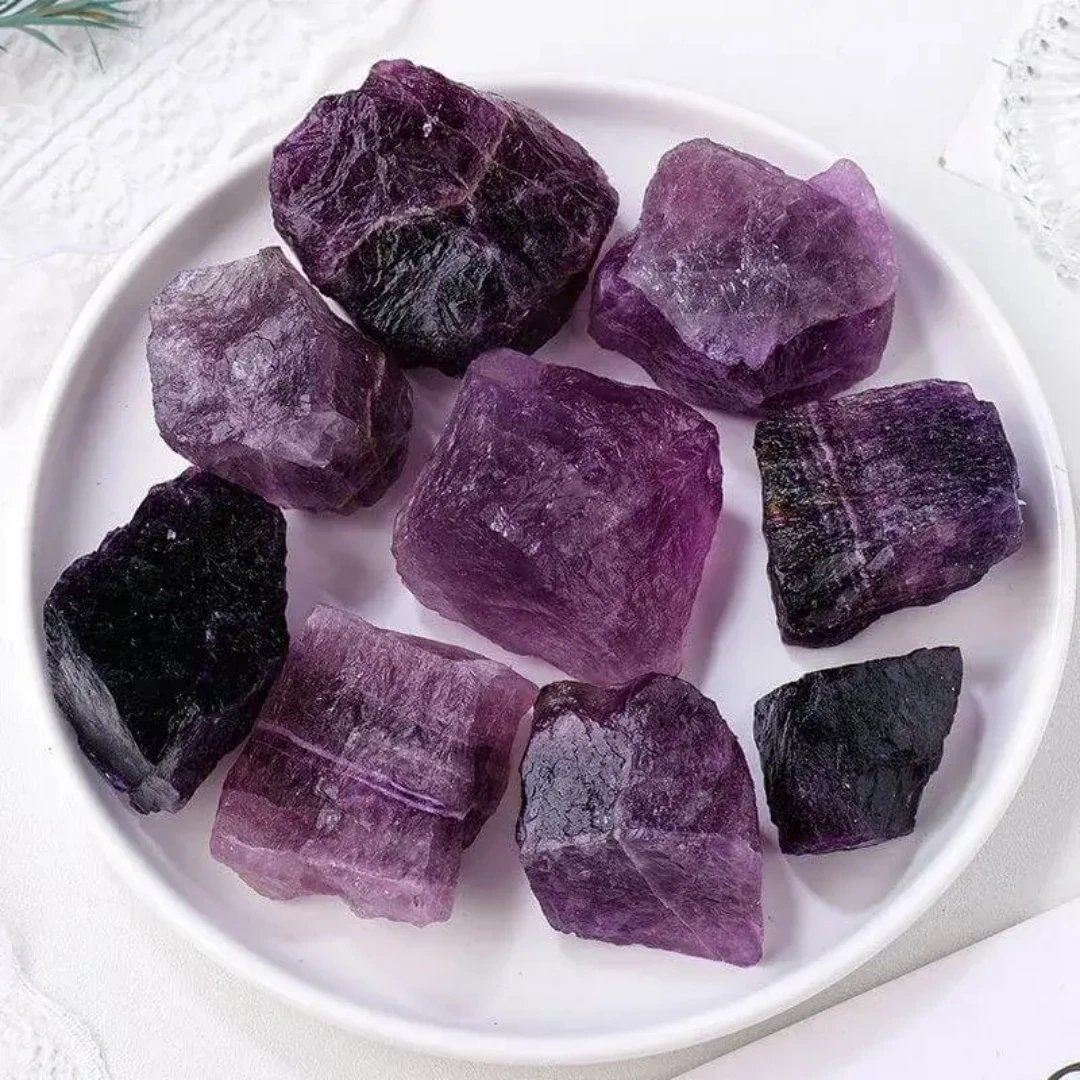 40g/120g/240g Natural Purple Fluorite Raw Stone, Mineral Specimen DIY Ornament Decor Craft, Diffuser Stone, Home Decoration Gift