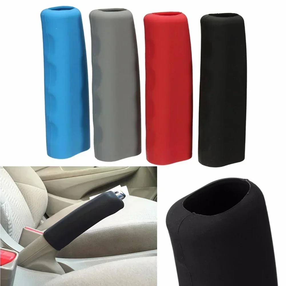 Carhome Universial Hand Brake Set Car Handbrake Sleeve Silicone Gel Cover Anti-Slip Auto Parking Brake Handle Sleeve Car Accesso