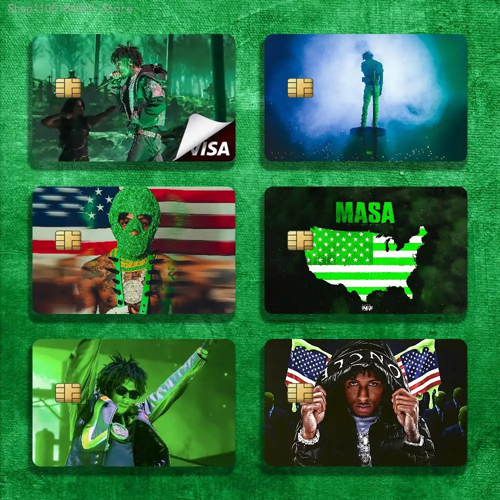 Y-YoungboyS Skin HD Stickers Game Card Decal Scratch-resistant For Credit Debit Card Small Large Chip