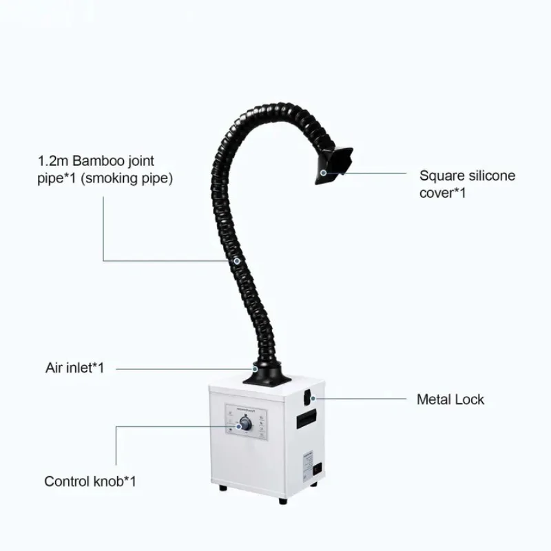 210 watts power low noise portable beauty salon vacuum cleaner lightweight long life high efficiency nail dust collector