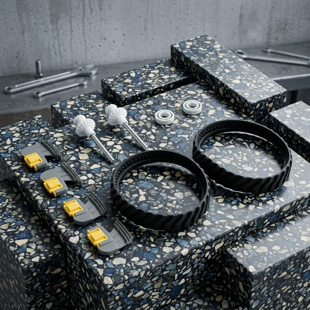 R0526100 Compatible Parts Set for Zodiac MX8 for mx6 Pool Cleaner 2 Tires 2 Shafts 2 for c60 4 Brushes Total 10 Pieces