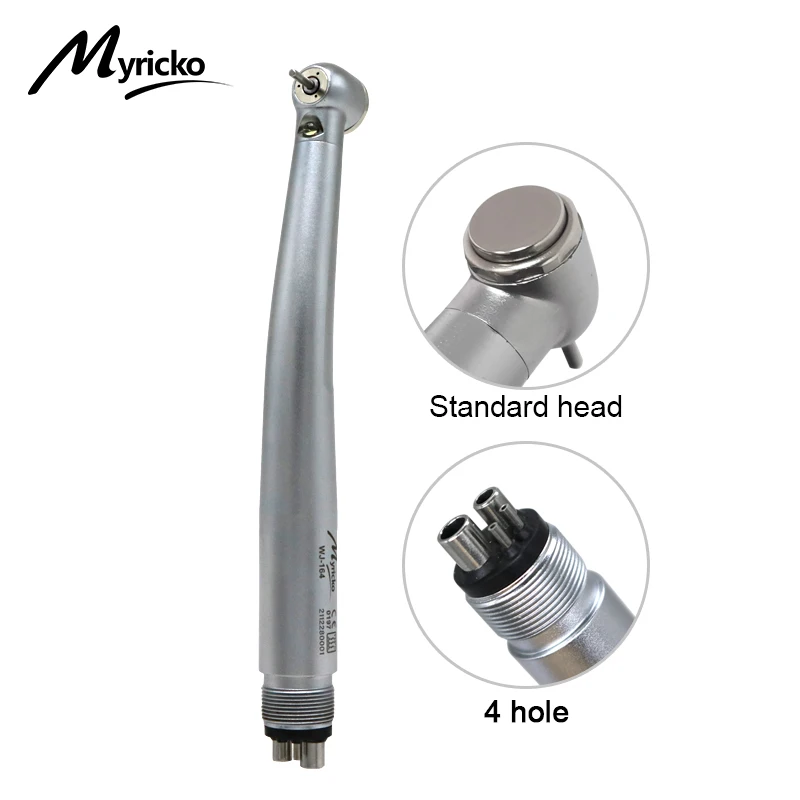 Dentales Hochgeschwindigkeits-Handstück LED-Turbine E-Generator Drehmoment Push-Rotation Faseroptik Druckknopf Luftturbinen-Kartusche 2/4 Löcher
