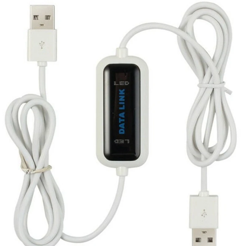 USB PC to PC Online Share Sync Link Net Direct Data File Transfer Bridge LED Cable Easy Copy Between 2 Computer
