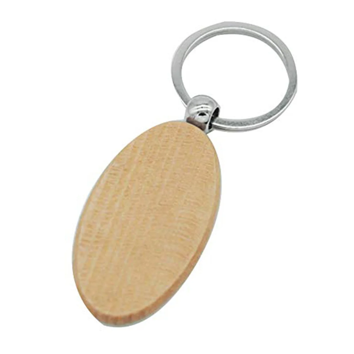 N18R 60 peças chaveiro de madeira em branco faça você mesmo chaveiros de madeira etiquetas presentes amarelo oval