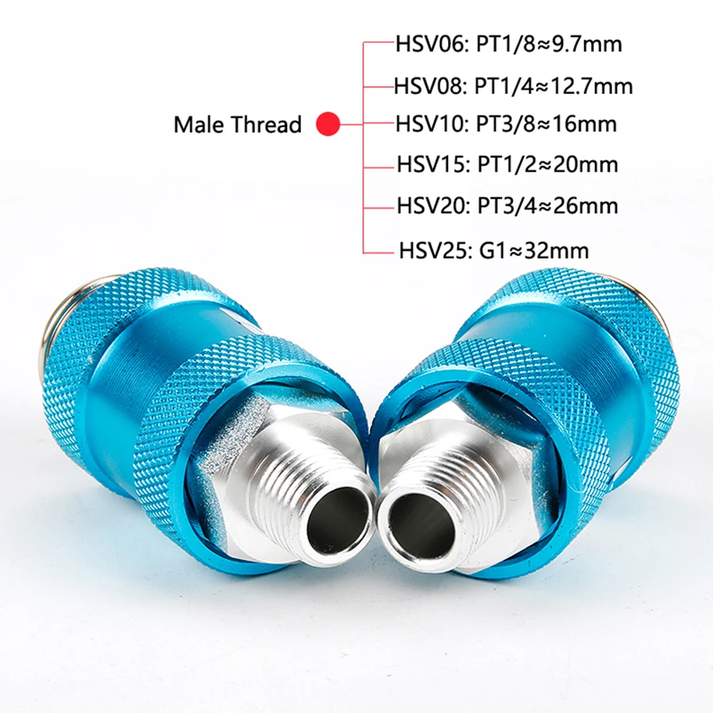 2pcs HSV-06 HSV-08 HSV-10 HSV-15 Pneumatic Hand Slide Valve Flow Control Manual Switch Pneumatic Tool Accessories ﻿