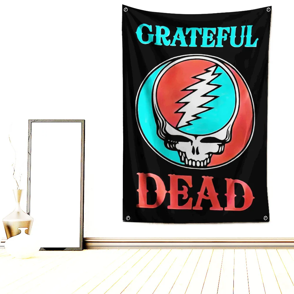 2024 90X150cm United States Grateful Dead Flag Polyester Printed Living Room or Indoor Decoration Tapestry Banner