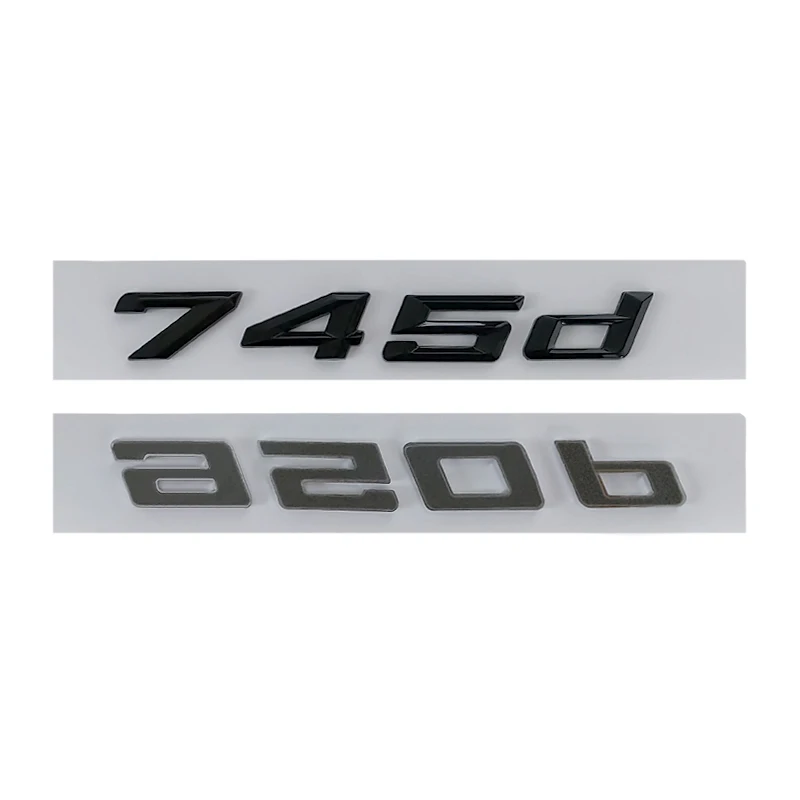 3d ABS Black Car Letters Sticker For BMW 630d 640d 645d 650d 730d 740d 745d 750d 760d E65 F01 G11 Logo Emblem Badge Accessories