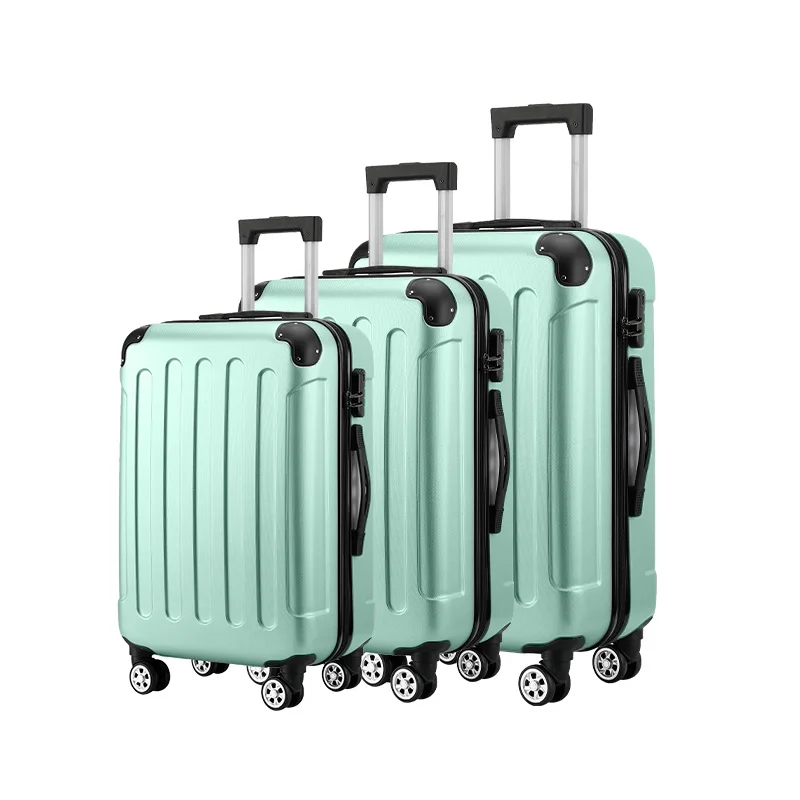 Carrinho clássico 3 peças mala vintage 20 24 28 polegadas 3 em 1 conjunto de bagagem de viagem unissex bolsa de canto 360 rodas universais opcionais