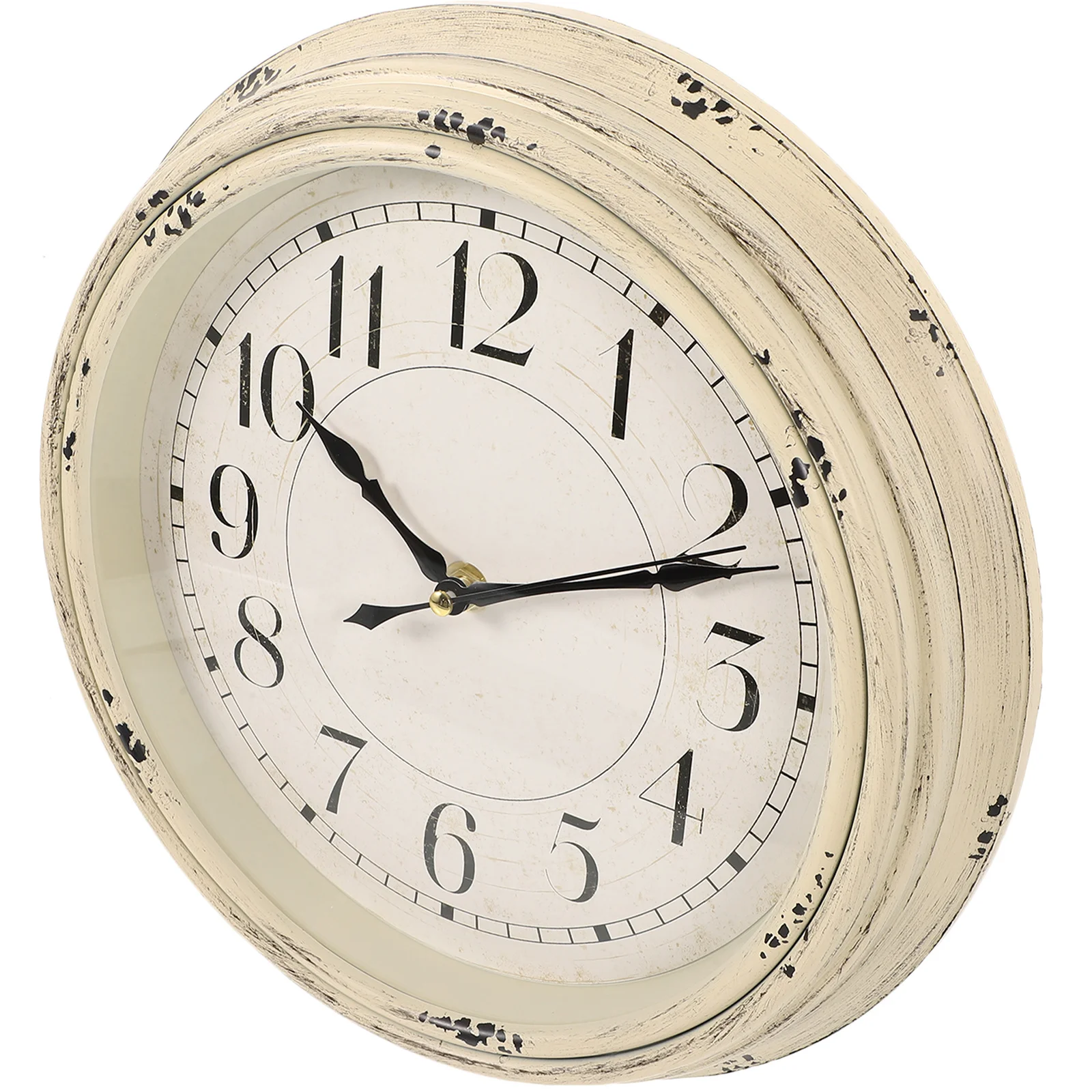 

Retro Style Wall Clock Vintage Round Silent Non Ticking Hanging Clock Bedroom Living Room Decoration Convenient Wall Clocks