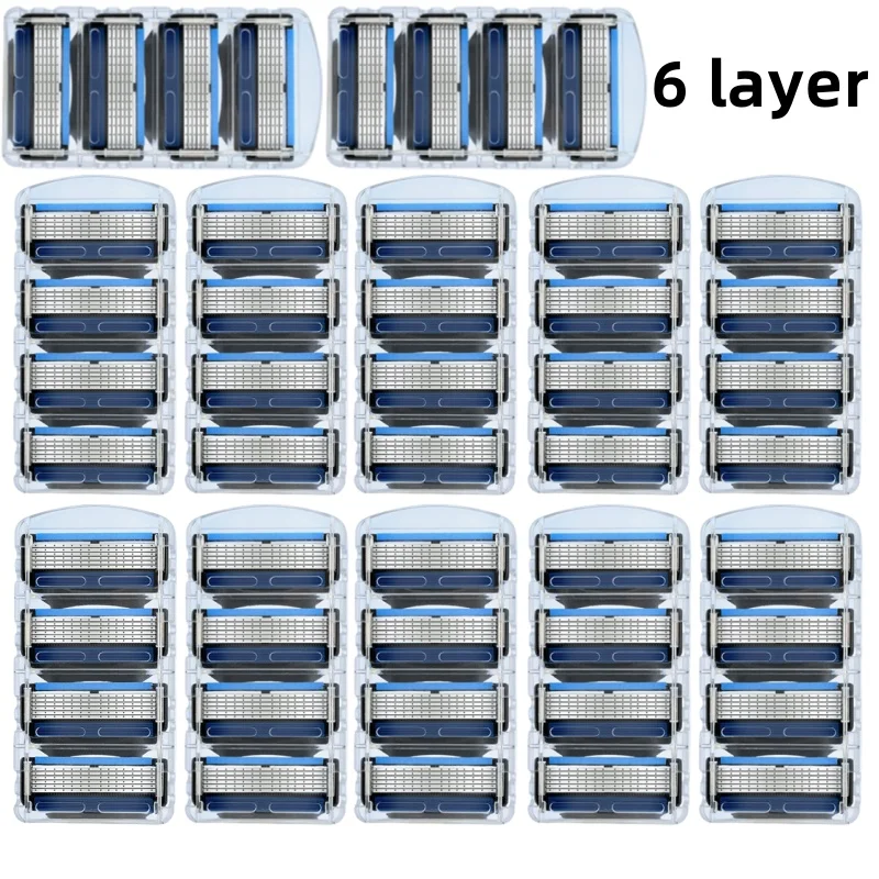 

Shaver Brand New Design Razor Shaving Six Layer Shaver Reusable Razor Imported Blade Multi Tool Head Change