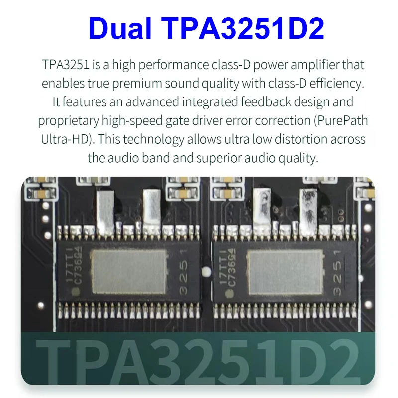 Nuevo Placa amplificadora de potencia Bluetooth 2*220W + 350W TPA3251 2,1 canales Clase D tarjeta de sonido USB Subwoofer teatro Audio estéreo ecualizador