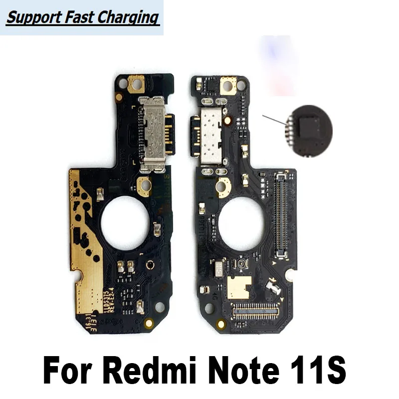 For Xiaomi Redmi Note 11 11S USB Charging Port Mic Microphone Dock Connector Board Flex Cable 4G 5G Repair Parts Global