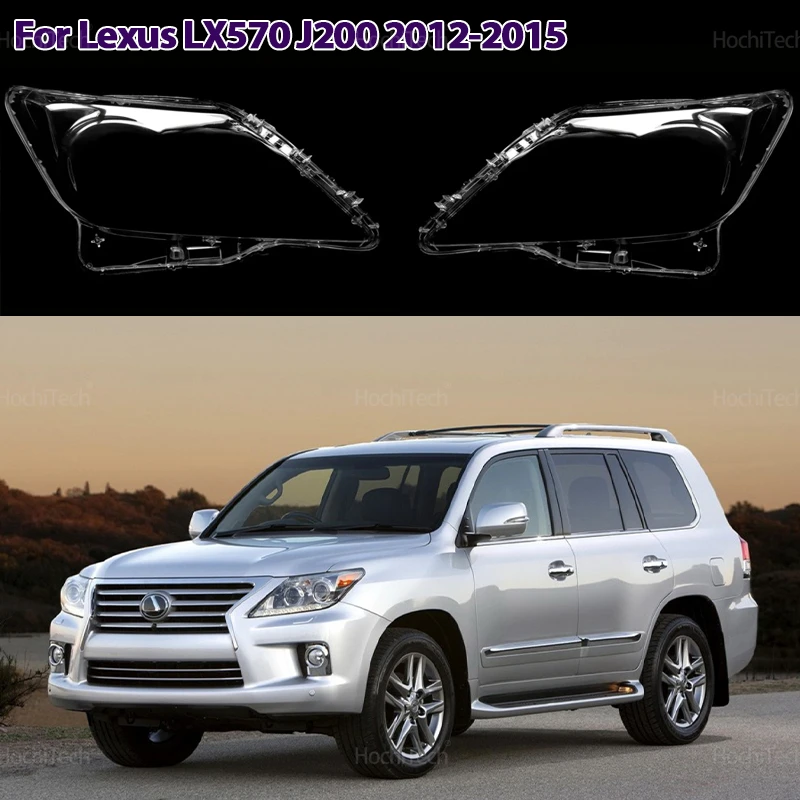 High Quality Car Front Clear Headlight Cover For Lexus LX570 J200 2012-2015 Glass Auto Shell Headlamp Lampshade Transparent