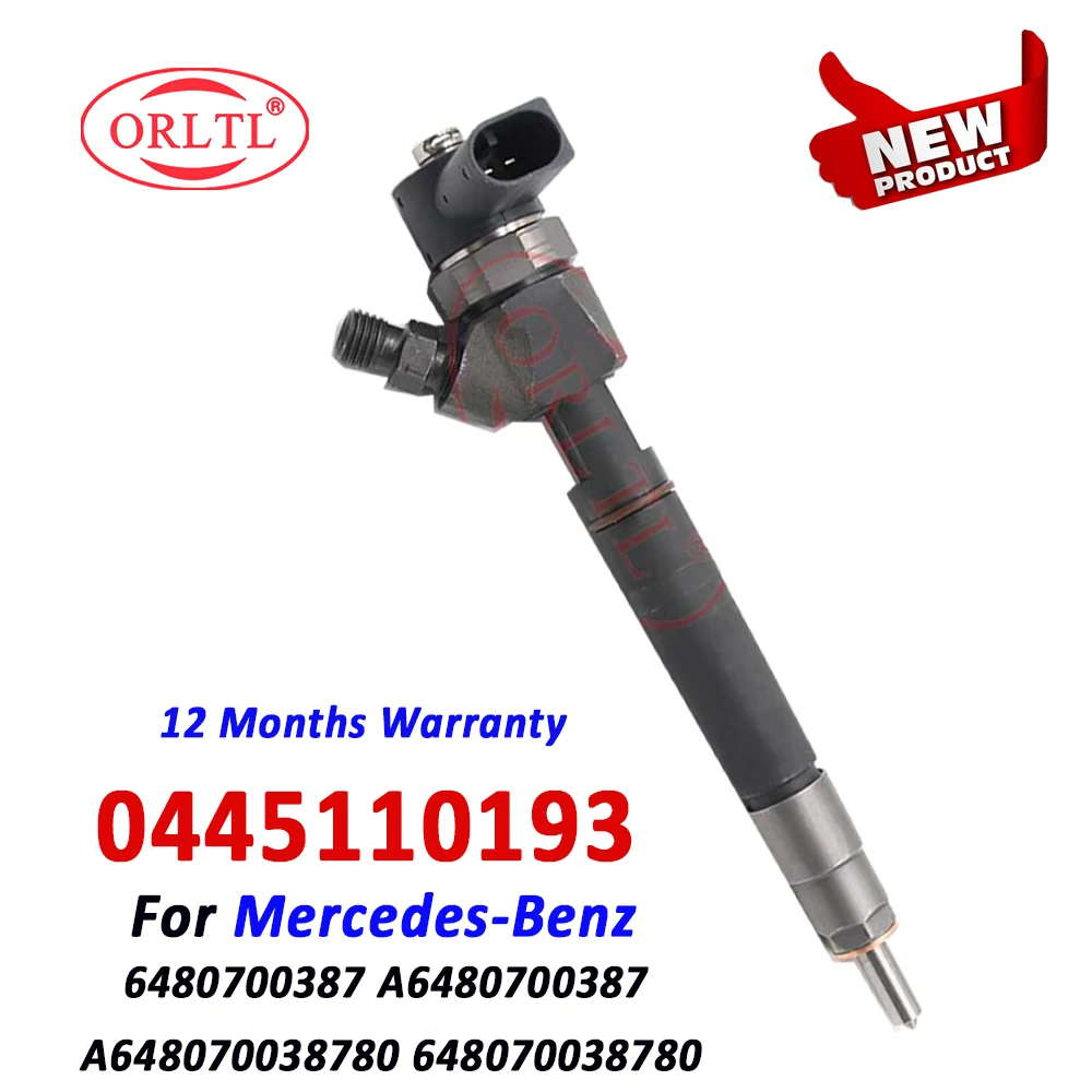 

New 0445110193 Diesel Fuel Injector OE 6480700387 A6480700387 Nozzle A648070038780 648070038780 For Mercedes Benz Car Accessorie