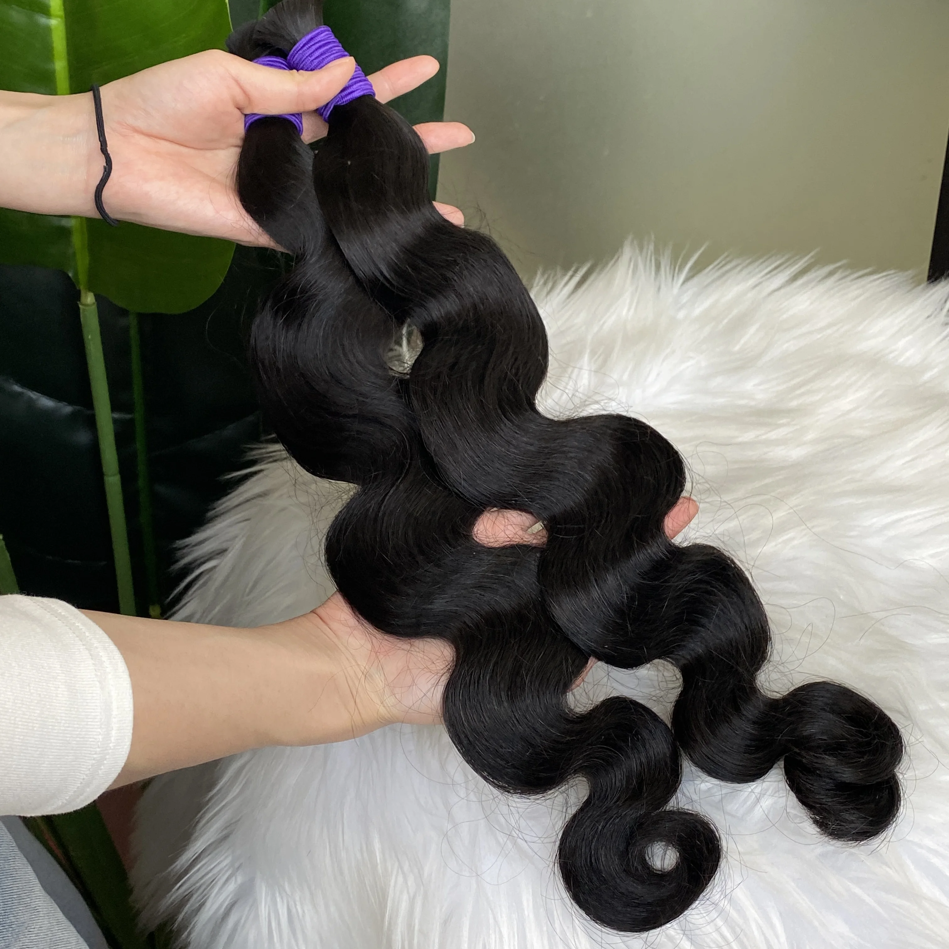 

Натуральные волосы Body Wave для плетения кос, бразильские необработанные волосы без трессов для кос в стиле бохо, 100 г