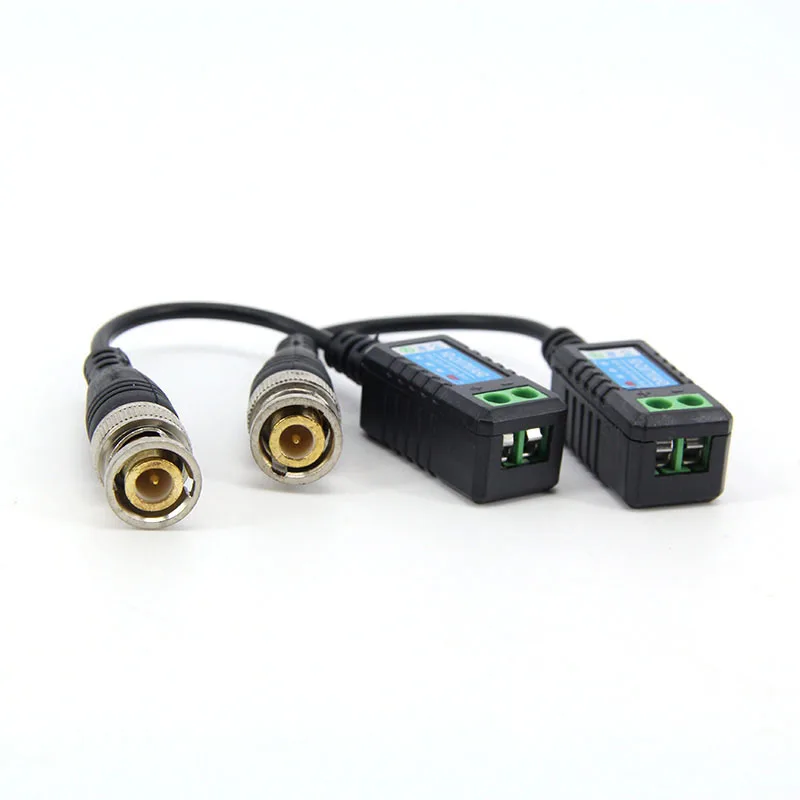 1pair 4type 1080P 8MP Passive cctv Video Balun RJ45 CCTV Transceiver Coax BNC Supply Power Connector For HDCVI HDTVI AHD Camera