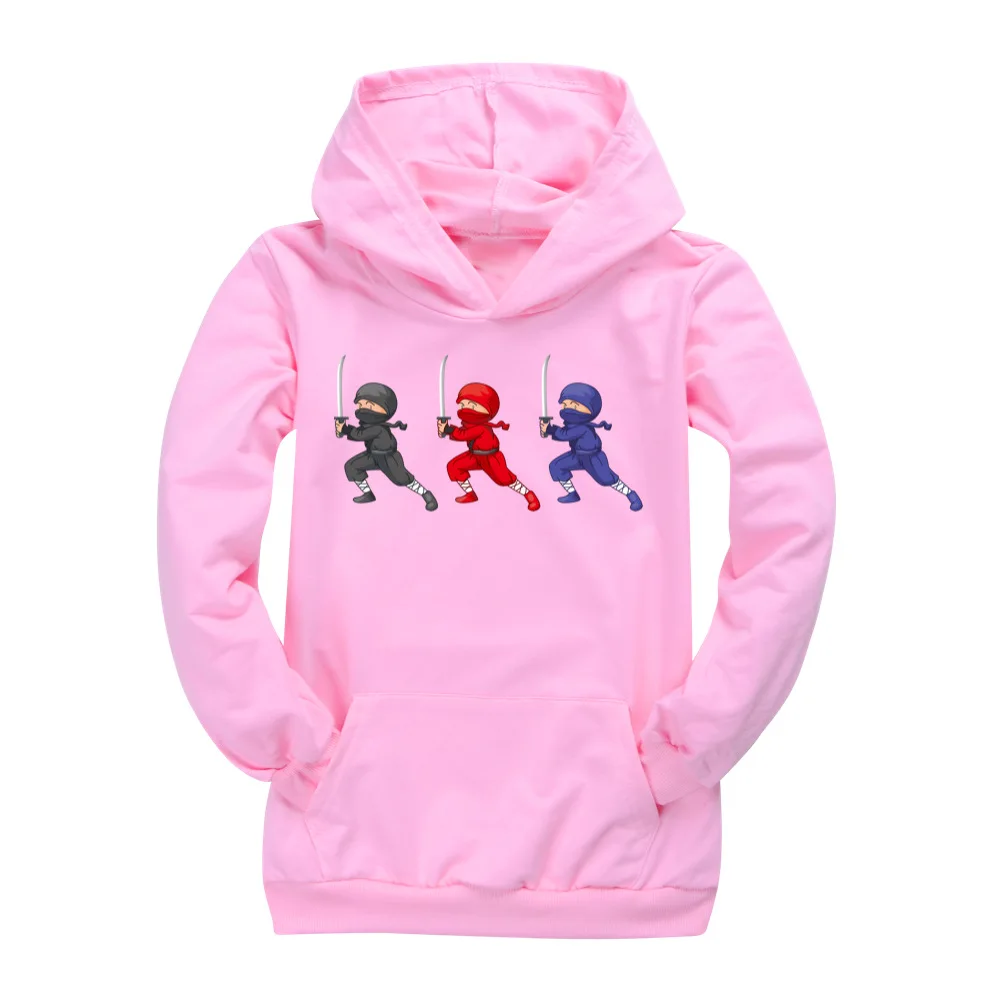 Kaus Hoodie anak-anak, baju Sweater Hoodie Ninja Kidz, jaket lengan panjang kartun, Hoodie bayi musim gugur/musim dingin