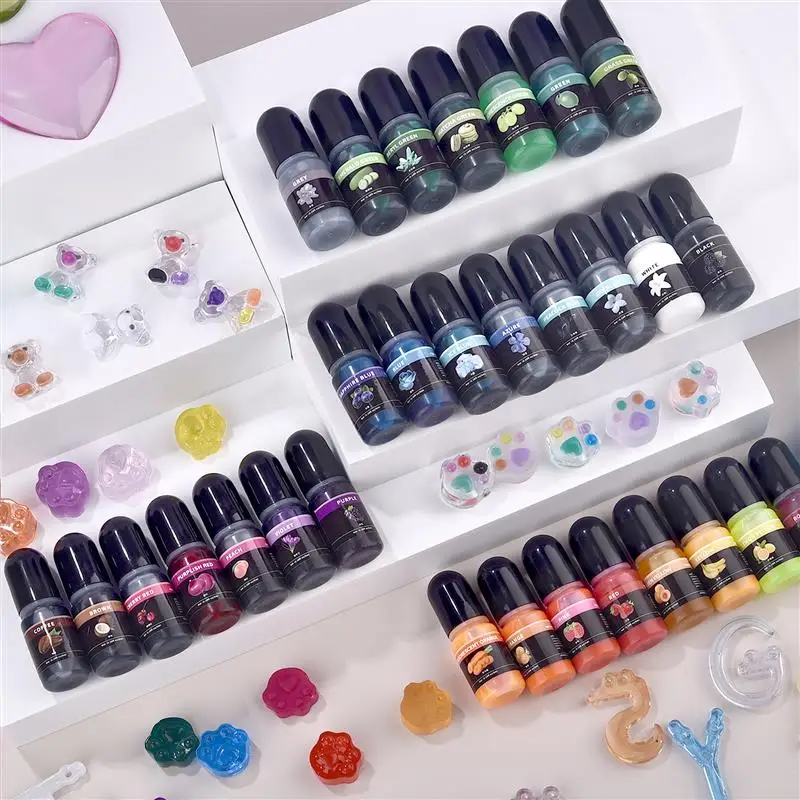 30 kolorów Pigment z żywicy epoksydowej Wysoko przezroczysty kamień szlachetny na bazie oleju Płynny barwnik DIY Żywica epoksydowa Akcesoria do tworzenia biżuterii