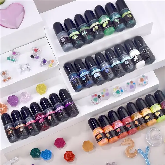 30 kolorów Pigment z żywicy epoksydowej Wysoko przezroczysty kamień szlachetny na bazie oleju Płynny barwnik DIY Żywica epoksydowa Akcesoria do tworzenia biżuterii