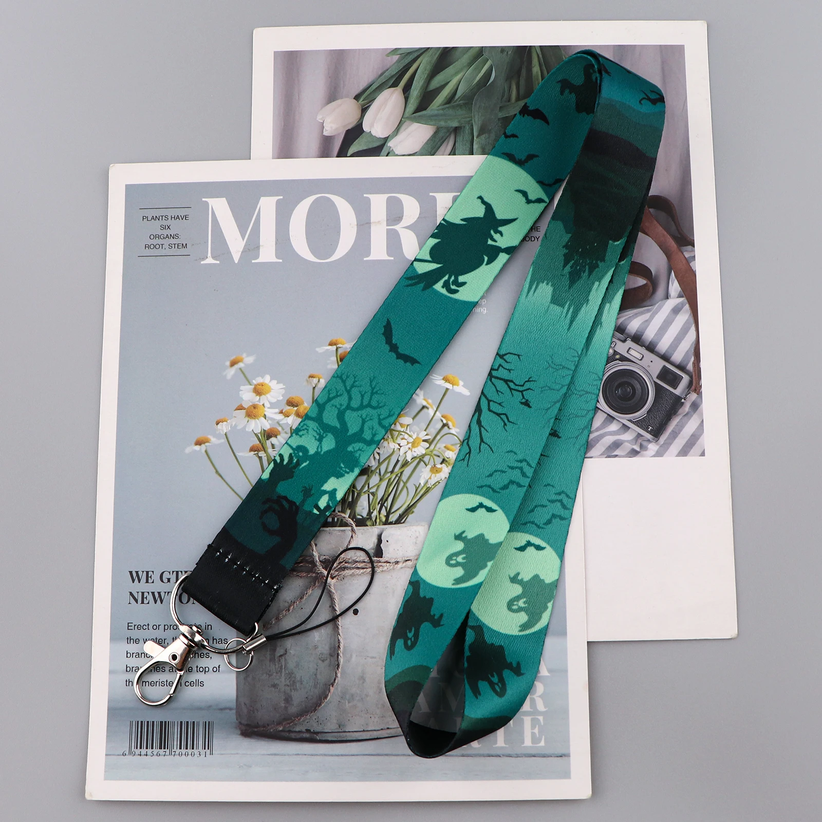 Брелок-ремешок на шею Хэллоуин, веревка для ключей с держателем для удостоверения личности, кредитных карт, аксессуары для ключей