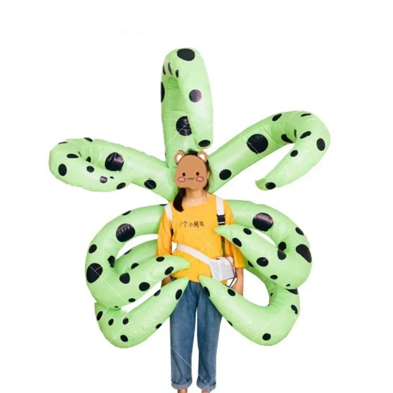 Popular Wearable Inflatable Walking Octopus For Party Decoration Jellyfish Inflatable Octopus Costume For Bar Performance