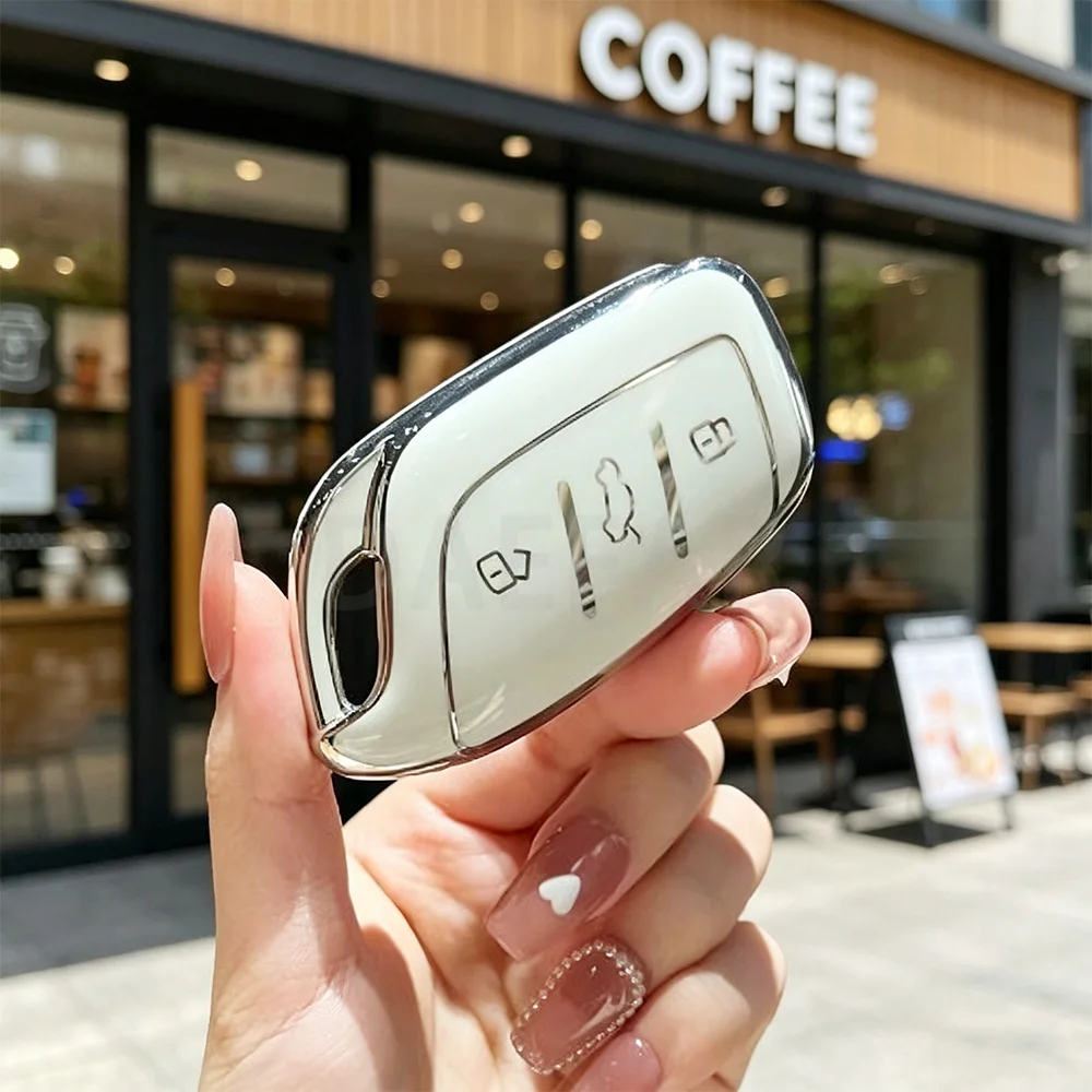 TPU Car Key Fob Cover Key Chain for MG ZS For MG6 EV EZS HS EHS For Roewe RX5 I5 I6 RX3 RX8 ERX5 Key Holder Accessories