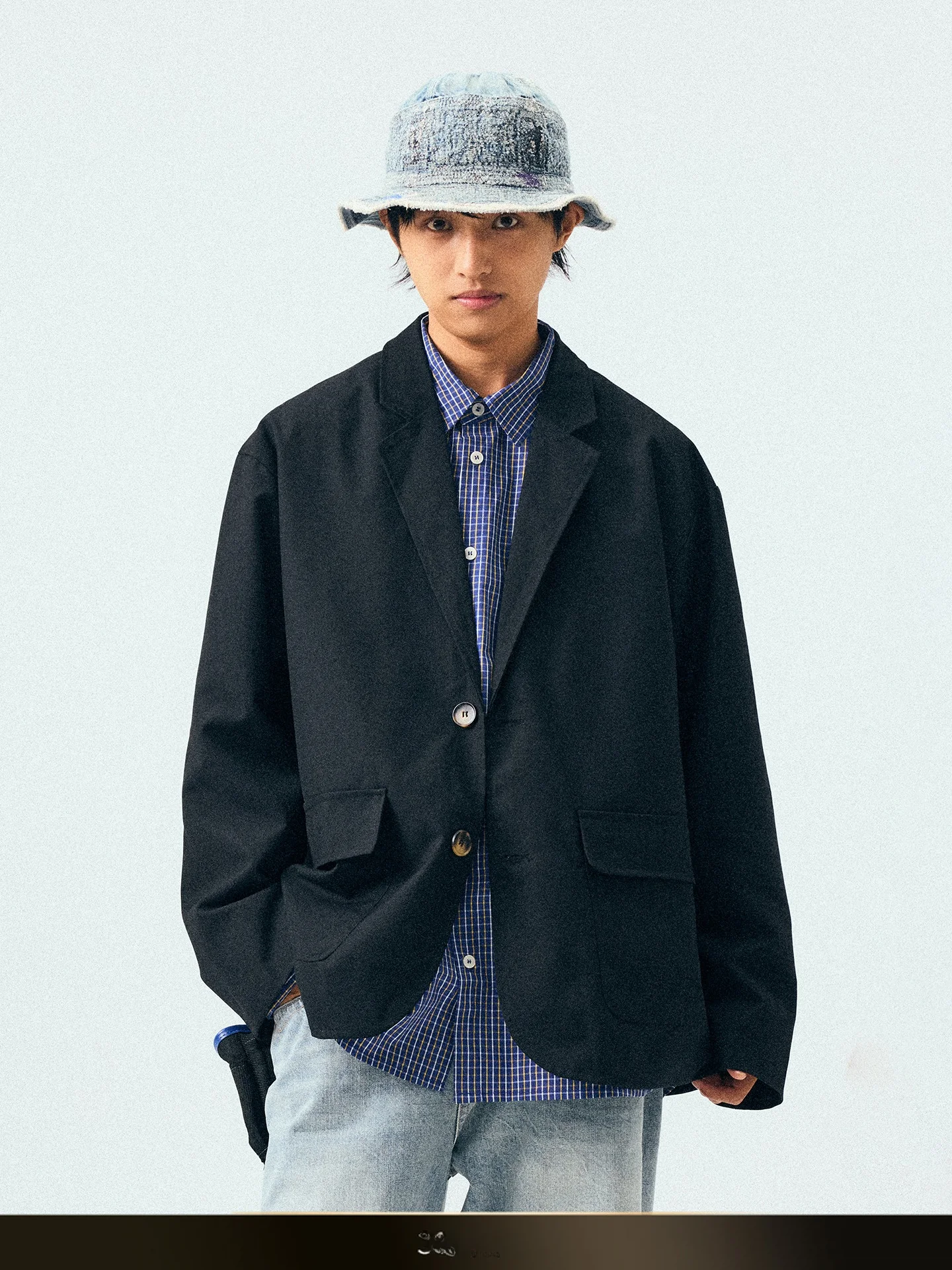 

American Retro Pure Color Simple Men's Suit Jaet Casual Commute Loose Outerwear Autumn Season Youth Faion Polyester Blend