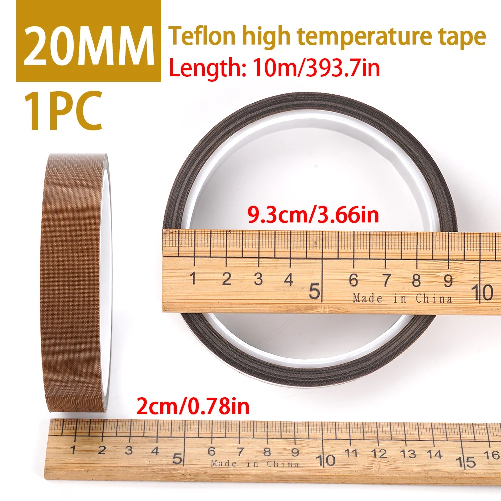 10/20mm Heat Insulation Adhesive Sealing Machine Self-adhesive Waterproof Tapes Roll High Temperature Resistance Tape 300 degree