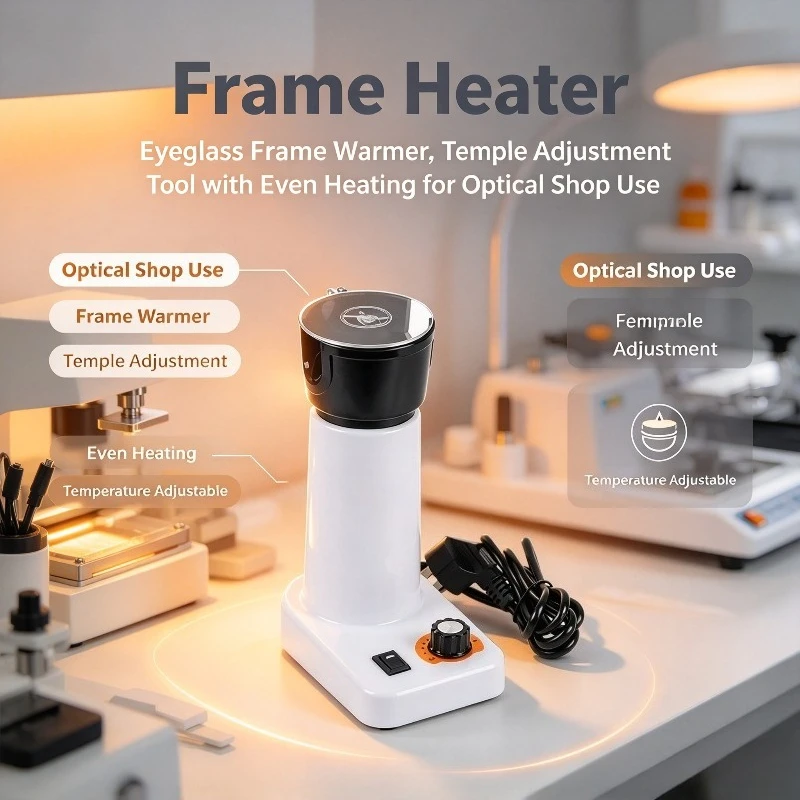 Frame Heater, Eyeglass Frame Warmer, Temple Adjustment Tool with Even Heating for Optical Shop Use