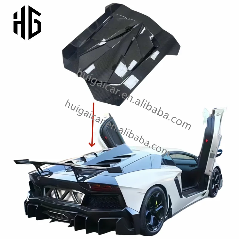 

Tuning Parts Auto Accessories Car Trunk Hood To DMC Style Carbon Fiber Rear Engine Cover Hood For Lambo Aventador LP700 LP720