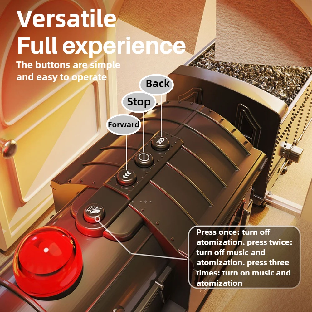 Zdalnie Sterowany Retro Pociąg Parowy Model Pociągu Szybkiego Kolejowego Może Wydymiać Pociąg Kolejowy Zestaw Kolejowy Zabawka dla Chłopca Prezent