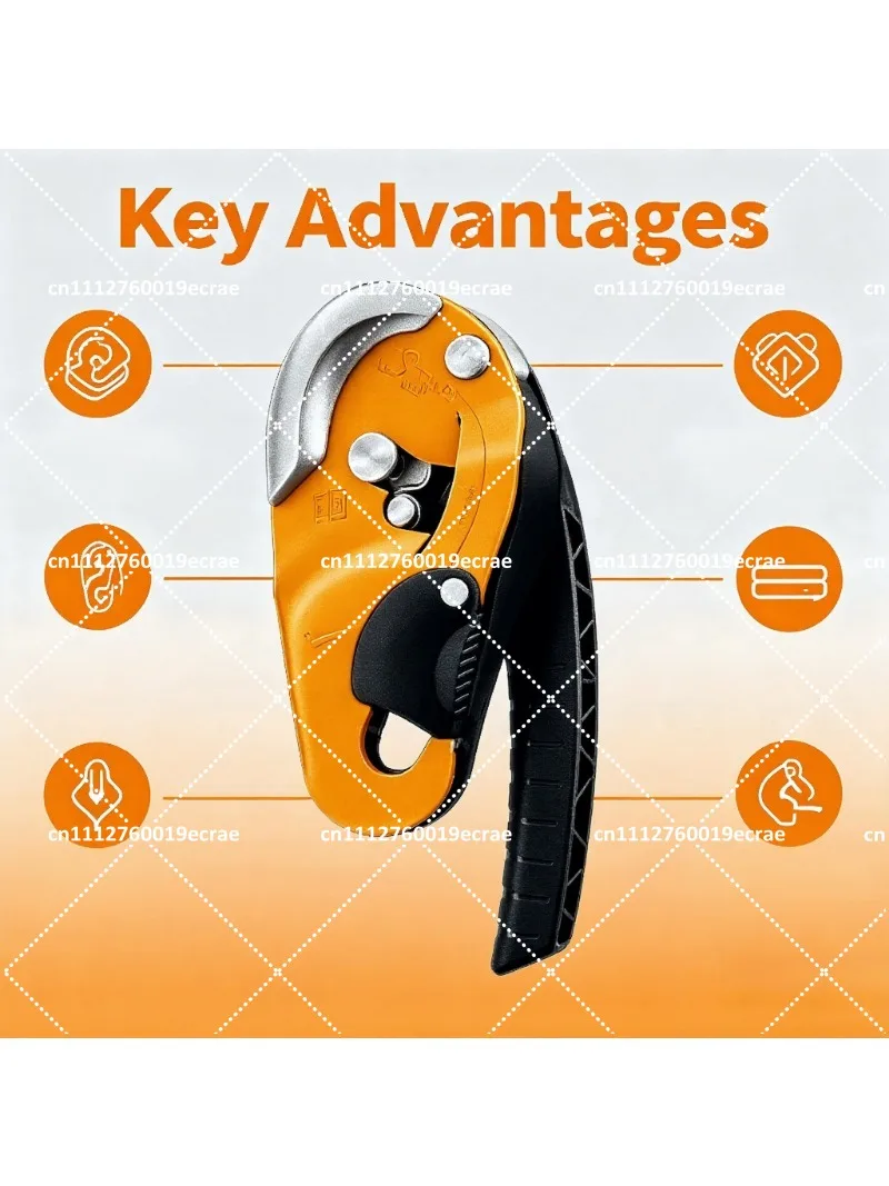 RIG Self-Locking Descender Protector, Compact Auto-Stop Descending Device for Rope Access High Altitude Rescue Work