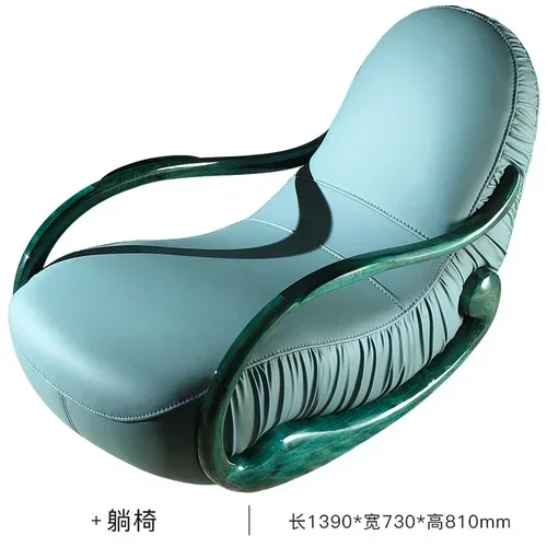 TTKai Se Palace Clara Light Luxury Art Recliner Solid Wood Genuine Leather Fashion Leisure Couch Original New Arrivals