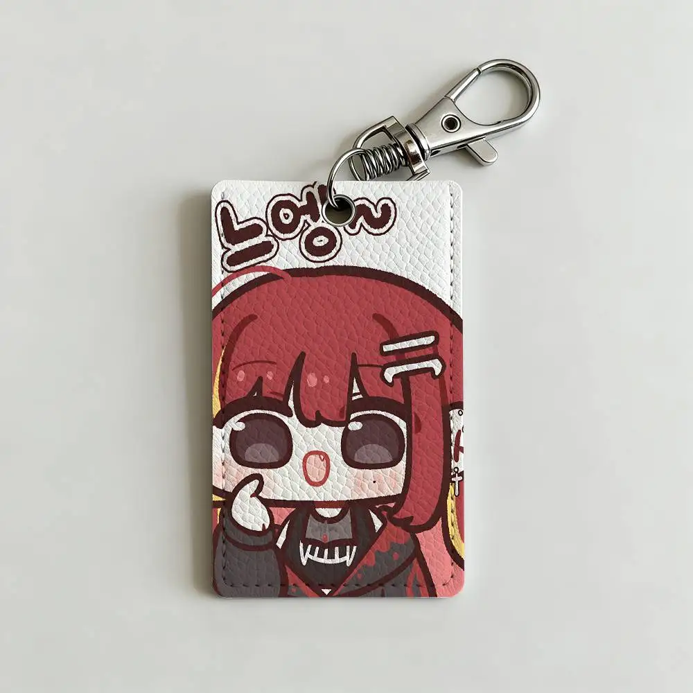 Cute A-Akane L-Lize Singer Card Holder Men And Womenn Universal Antirust Keychain Learther Access Drop Key Tag Ring