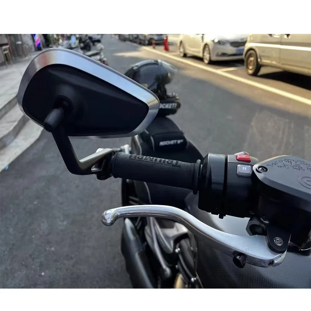 For Rocket 3 Street Triple S 765 765RS 765R Speed Triple 1200RS 1200RR Motorcycle Handlebar Rearview Handle Bar End Mirror Kit