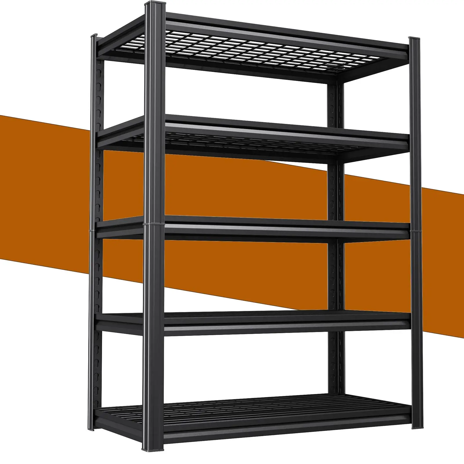 71''H Storage Shelves, Garage Shelving,Adjustable Heavy Duty Shelving Unit,5T Tall Garage Shelves，Metal Standing Shelf