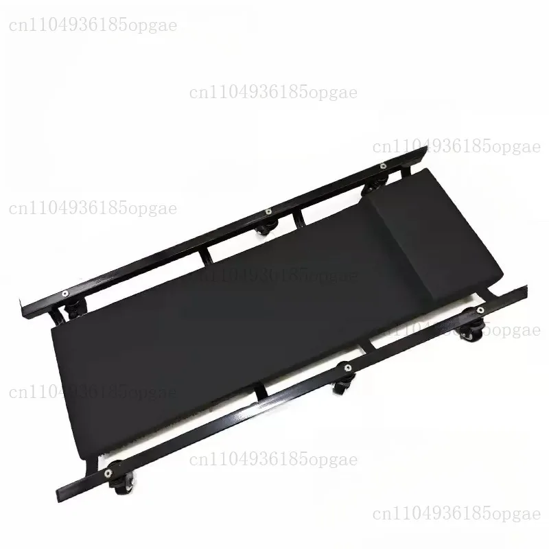 

Steel Rail Rolling Garage Shop Mechanic Creeper 40 Inch Padded Cart Adjustable Headrest 6 Heavy Duty Casters