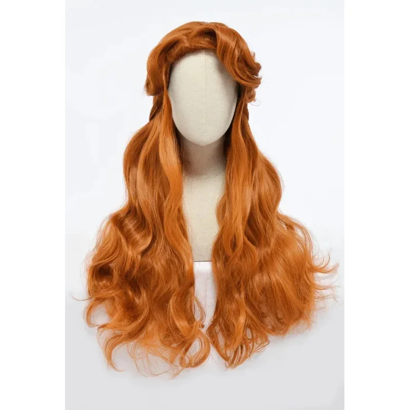 Miccoutses 여성용 애니메이션 가발, Lenore 코스프레 곱슬 가발, 여성용 곱슬 긴 가발, 80cm