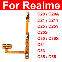 Power Volume Flex Cable For Realme C20 C21 C21Y C25 C25Y 25S C30 C31 C33 C35 C55 Side Key Power Volume On Off Side Button Flex