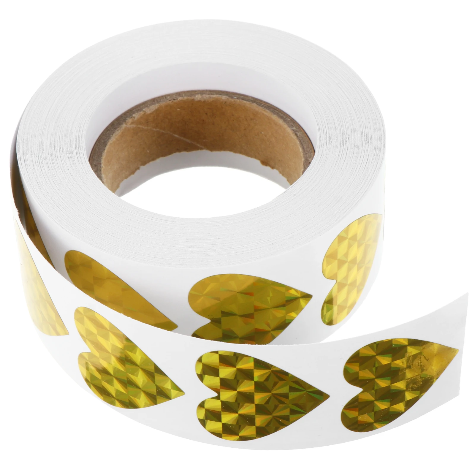 

Heart Shaped Adhesive Labels Stickers Sealing for Gifts DIY Craft Decorations Self adhesive Paper Golden Shiny Folder Tag