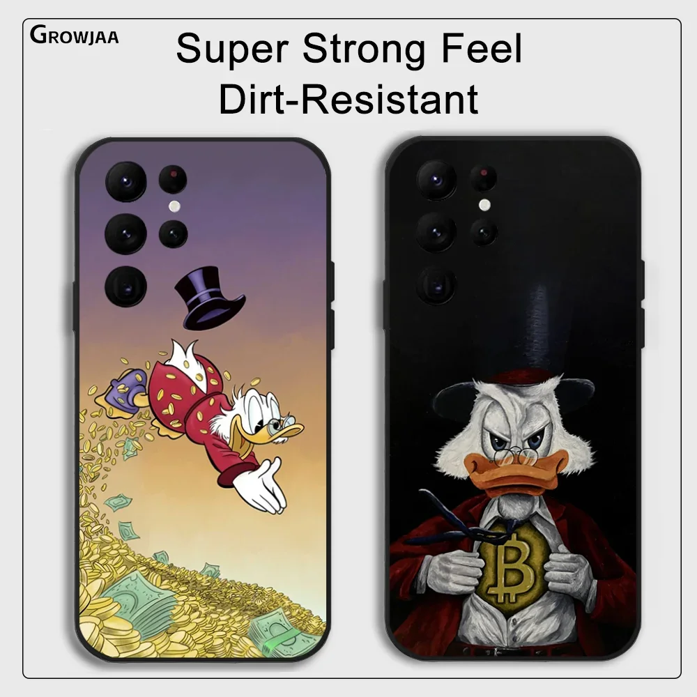 Scrooge McDuck Phone Case for Samsung Galaxy S24 Ultra S22 S23 Ultra S21 S20 5G Protective Silicone TPU Funda