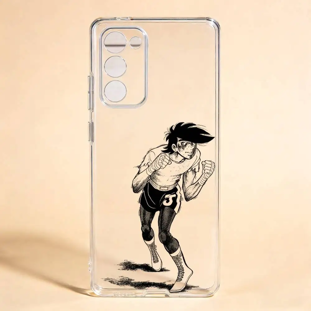 Funda Transparente para Teléfono con Diseño de Joe Yabuki Ashita no Joe Manga para Samsung Galaxy S24 S25 S23 S22 S21