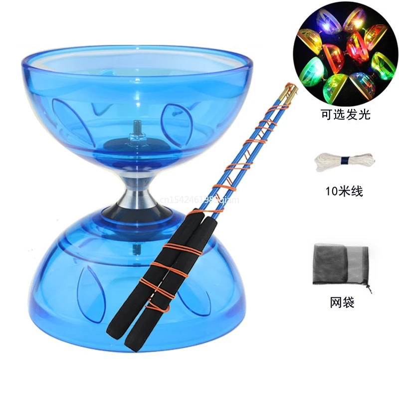 Equipamento de fitness ao ar livre 2027portátil diabolo conjunto ioiô adequado para adultos e crianças borracha macia diabolo tocando
