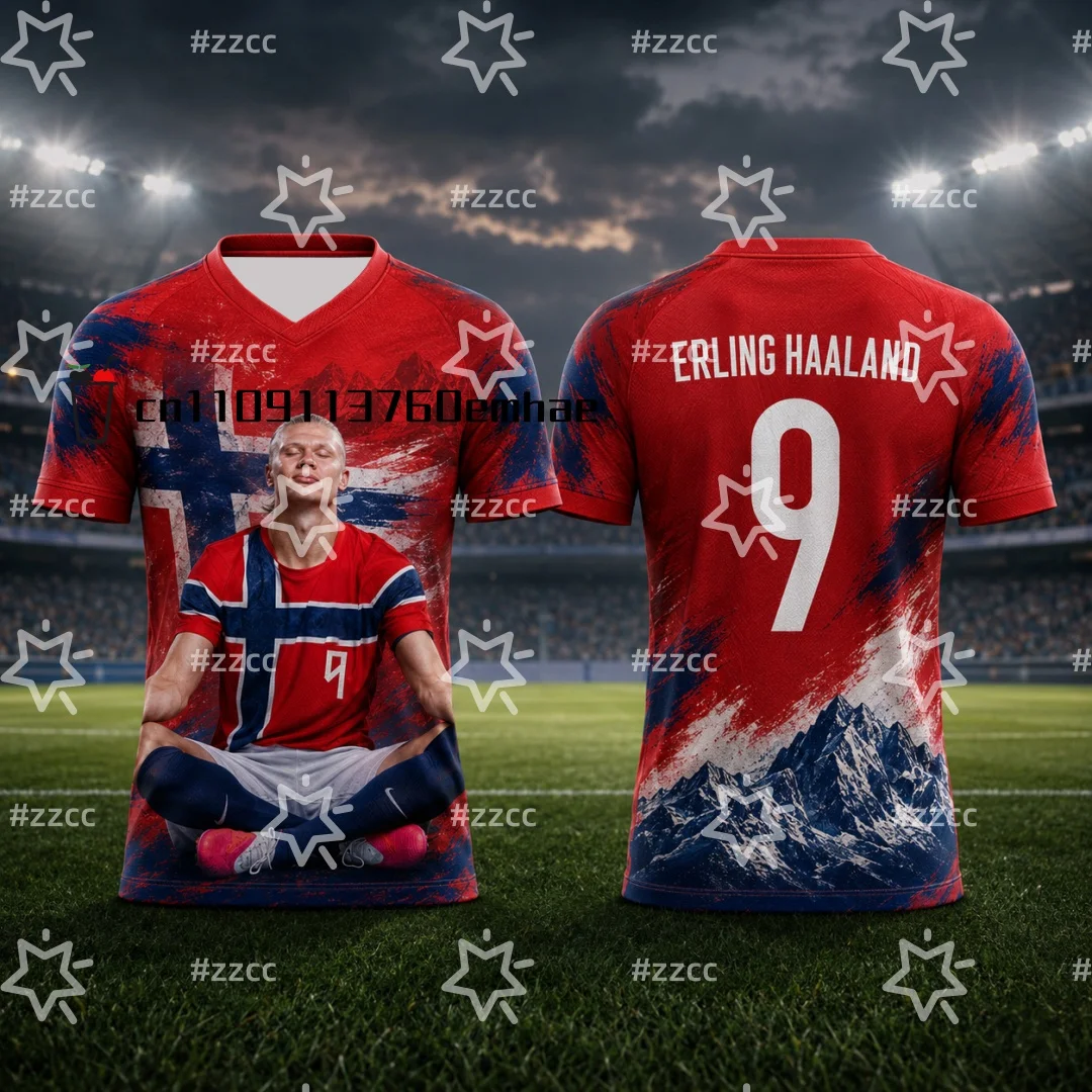 2026 Haaland Fan Memorial Jersey Norway Match Football Jersey Summer Sports Men's T-Shirt Kid's Clothing Tee Y2k Woman ﻿
